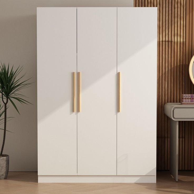 Armoire 3 portes blanche - Chambre - Frachdark Maroc